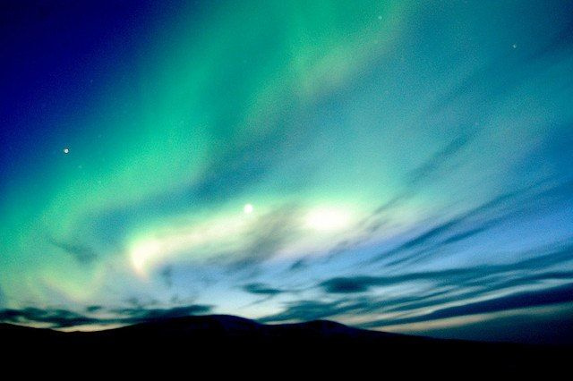 aurora boreale degli altopiani islandesi