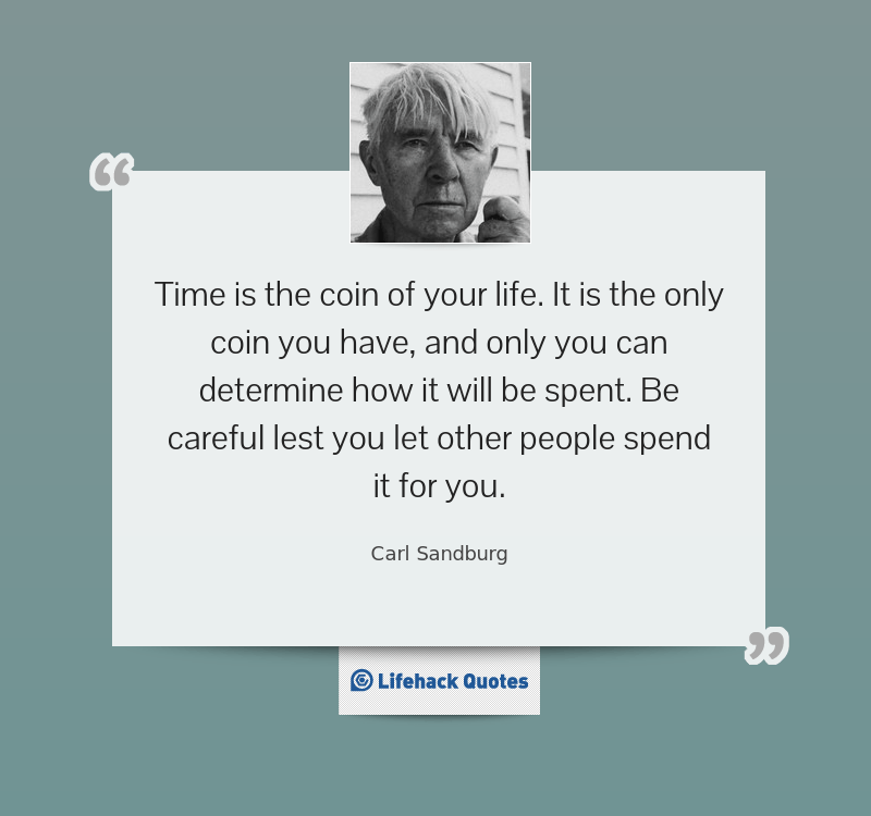時間はあなたの人生のコインです