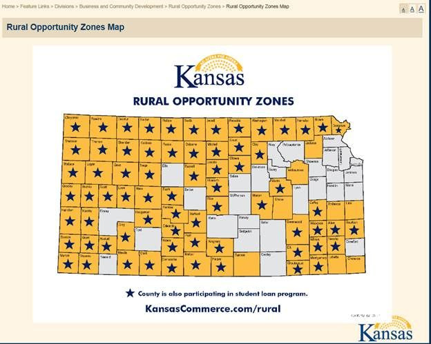 KS Rural OpportunityZonesグラフィック