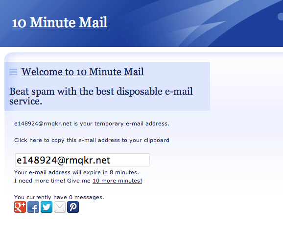 Kā reģistrēt vienreiz lietojamo e-pastu